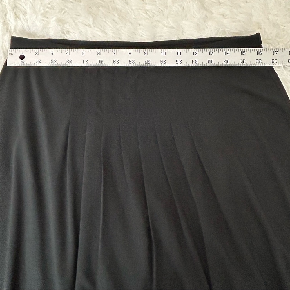 J. Jill Black Pleated Knee-Length A-Line Skirt - Picture 5 of 7